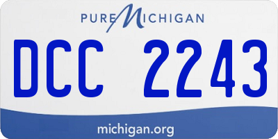 MI license plate DCC2243