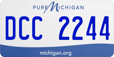 MI license plate DCC2244