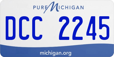 MI license plate DCC2245