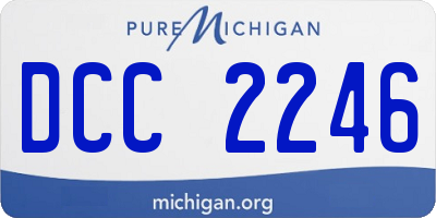 MI license plate DCC2246