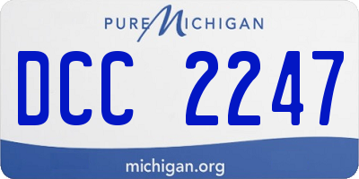 MI license plate DCC2247
