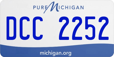 MI license plate DCC2252