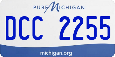 MI license plate DCC2255