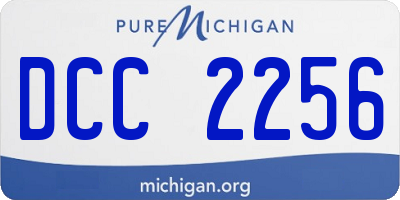 MI license plate DCC2256