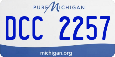 MI license plate DCC2257
