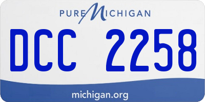 MI license plate DCC2258