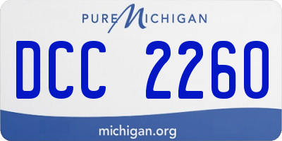 MI license plate DCC2260