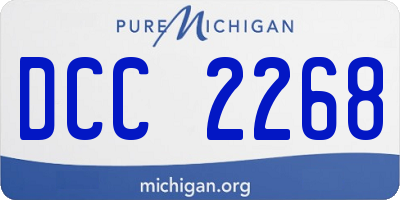 MI license plate DCC2268