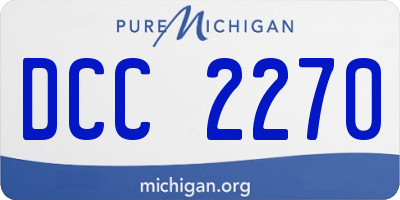 MI license plate DCC2270