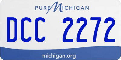 MI license plate DCC2272