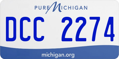 MI license plate DCC2274