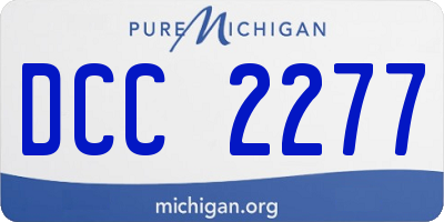 MI license plate DCC2277