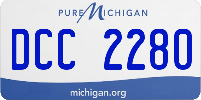 MI license plate DCC2280