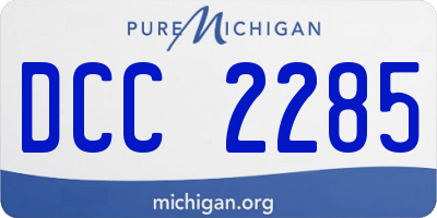 MI license plate DCC2285