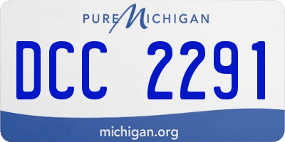 MI license plate DCC2291