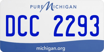 MI license plate DCC2293