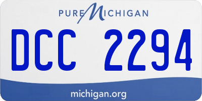 MI license plate DCC2294