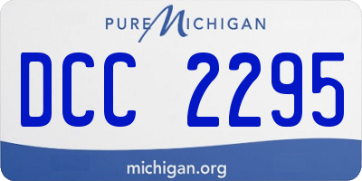 MI license plate DCC2295