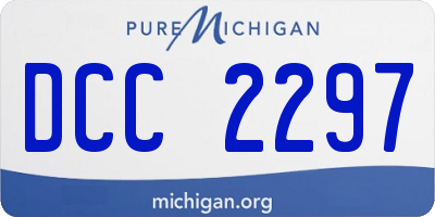 MI license plate DCC2297