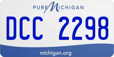 MI license plate DCC2298