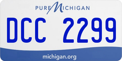 MI license plate DCC2299