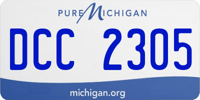 MI license plate DCC2305