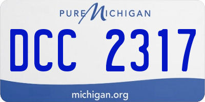MI license plate DCC2317