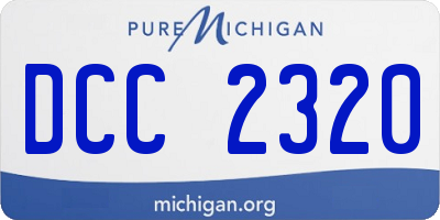 MI license plate DCC2320
