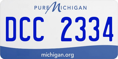 MI license plate DCC2334