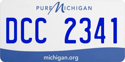 MI license plate DCC2341