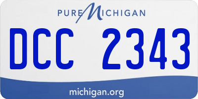 MI license plate DCC2343