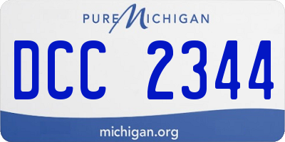MI license plate DCC2344