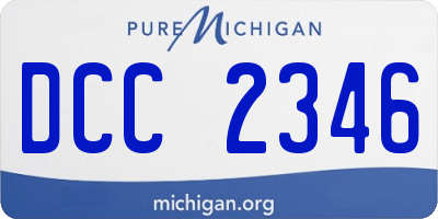 MI license plate DCC2346