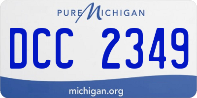 MI license plate DCC2349