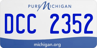 MI license plate DCC2352