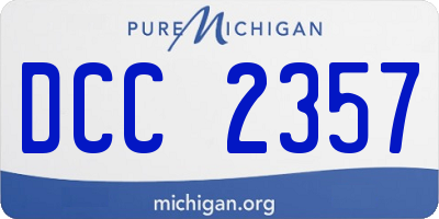 MI license plate DCC2357