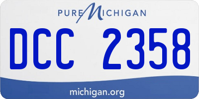 MI license plate DCC2358