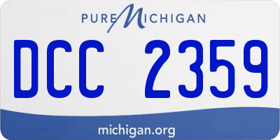 MI license plate DCC2359