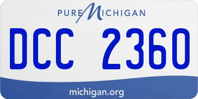 MI license plate DCC2360