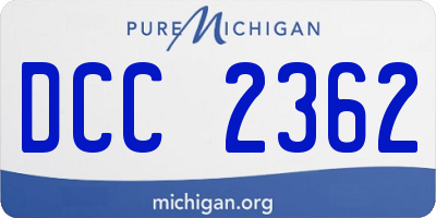 MI license plate DCC2362