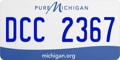 MI license plate DCC2367