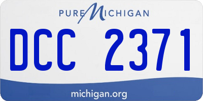 MI license plate DCC2371