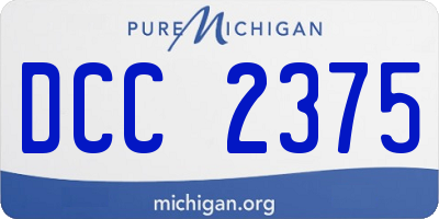 MI license plate DCC2375