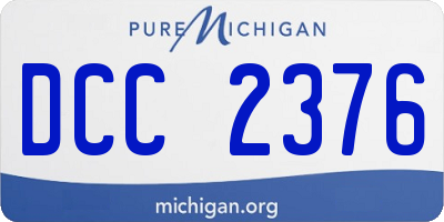 MI license plate DCC2376