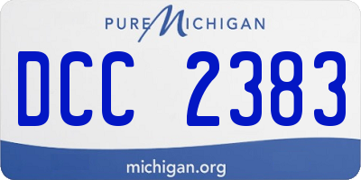 MI license plate DCC2383
