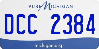 MI license plate DCC2384