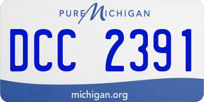 MI license plate DCC2391