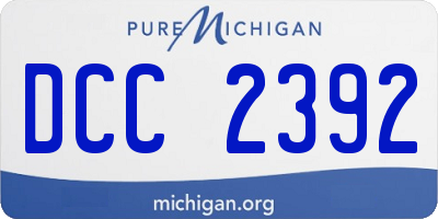 MI license plate DCC2392