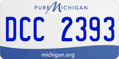 MI license plate DCC2393