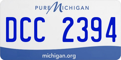 MI license plate DCC2394